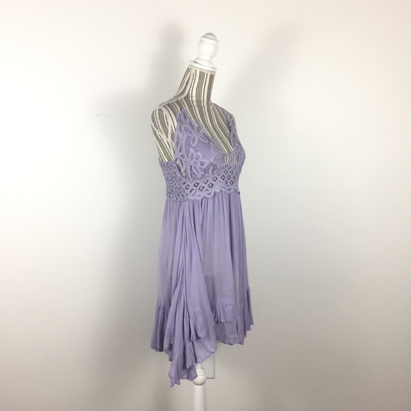 Free People lavender knitted halter top dress Large - Picture 2 of 7